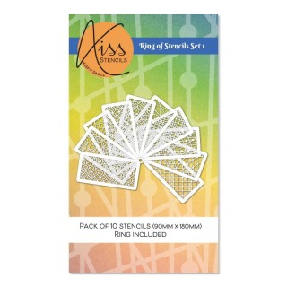 (STE-PA-00906-XX)Claritystamp Art Stencil KISS RING OF STENCILS SET 1
