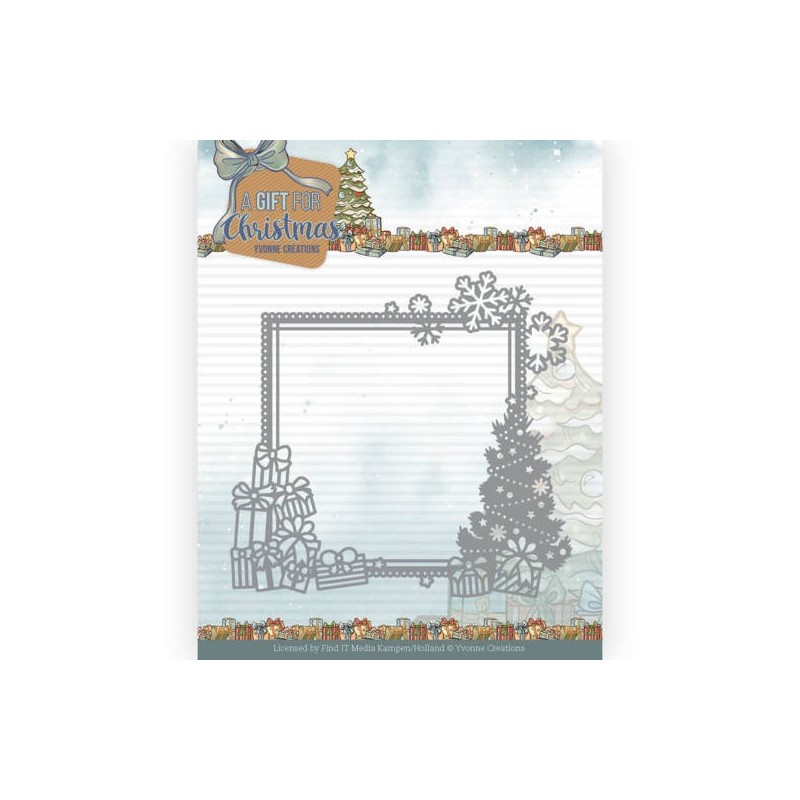 (YCD10290)Dies -Yvonne Creations - A Gift for Christmas - Christmas Gift Frame