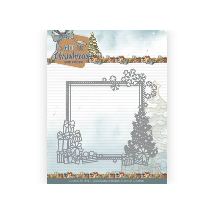 (YCD10290)Dies -Yvonne Creations - A Gift for Christmas - Christmas Gift Frame
