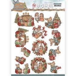 (SB10688)3D Push Out - Yvonne Creations - A Gift for Christmas - Fireplace