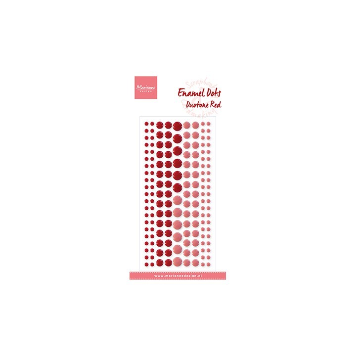 (PL4521)Marianne Design Enamel dots, Duotone Red