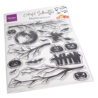 (CS1111)Stamp Colorfull silhouettes - Halloween