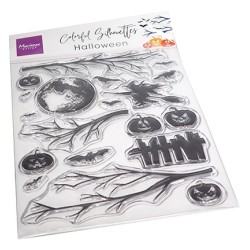 (CS1111)Stamp Colorfull silhouettes - Halloween