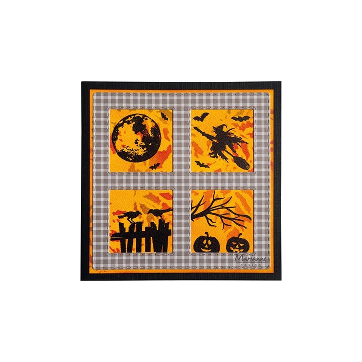 (CS1111)Stamp Colorfull silhouettes - Halloween