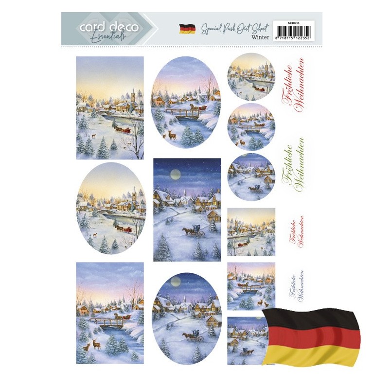 (SB10711)Push Out - Card Deco Essentials - Winter - Deutsch