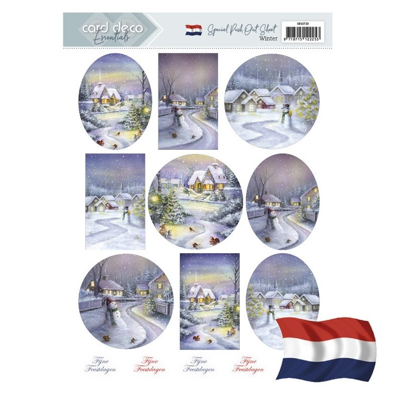 (SB10720)Push Out - Card Deco Essentials - Winter - Dutch