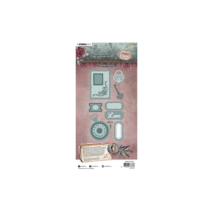 (JMA-IP-CD408)Studio Light JMA Cutting Die Vintage elements Inner Peace