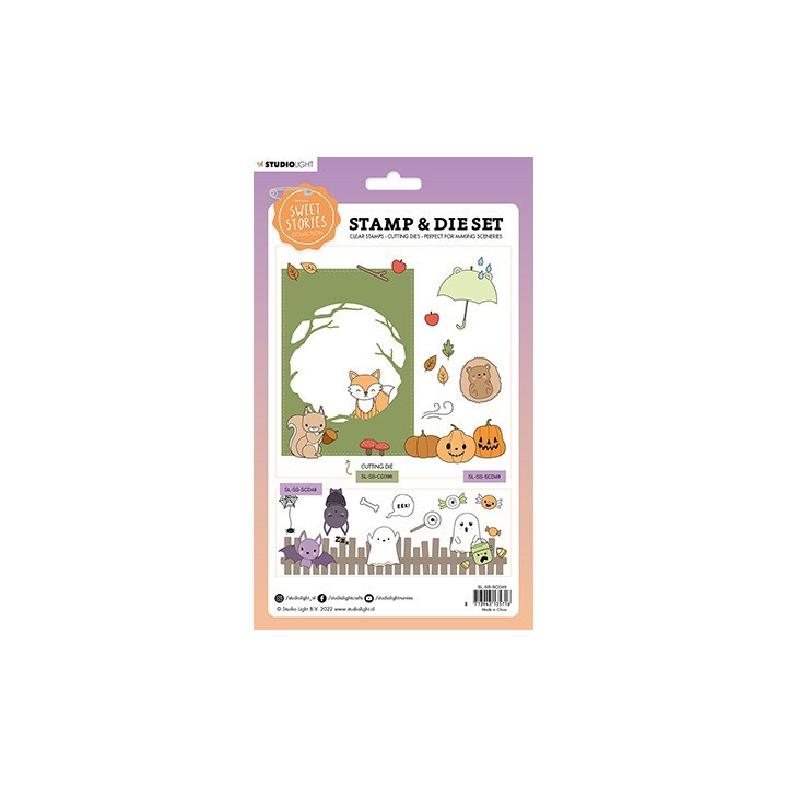 (SL-ES-SCD49)Studio light  SL Clear stamp + Dies Autumn Sweet Stories nr.49