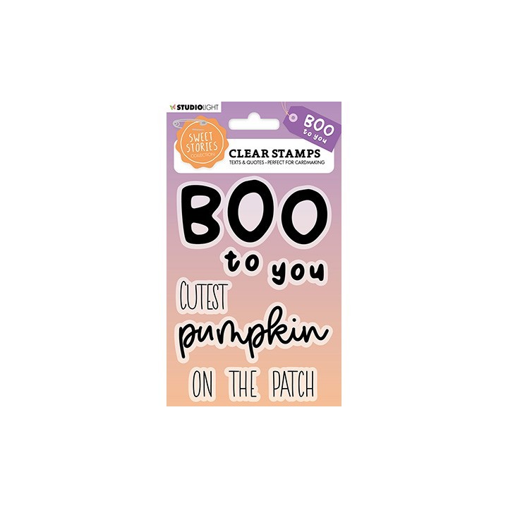 (SL-SS-STAMP271)Studio light  SS Clear stamp Quotes large Boo to you Sweet Stories nr.271