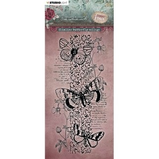 (JMA-IP-STAMP279)Studio light JMA Clear Stamp Slimline butterfly collage Inner Peace nr.279