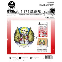 (BL-ES-STAMP299)Studio light BL Clear stamp Snow buddies Essentials nr.299
