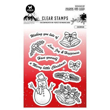 (BL-ES-STAMP302)Studio light BL Clear stamp Snowman Essentials nr.302