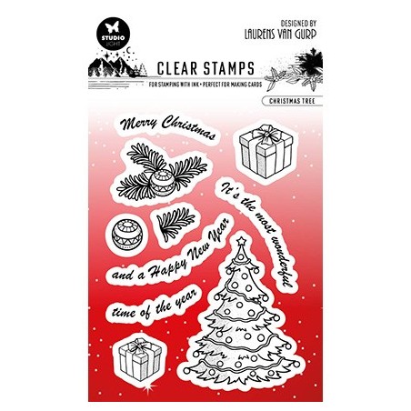 (BL-ES-STAMP303)Studio light BL Clear stamp Christmas tree Essentials nr.303
