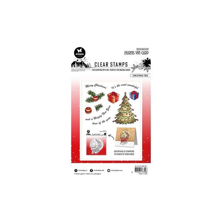(BL-ES-STAMP303)Studio light BL Clear stamp Christmas tree Essentials nr.303