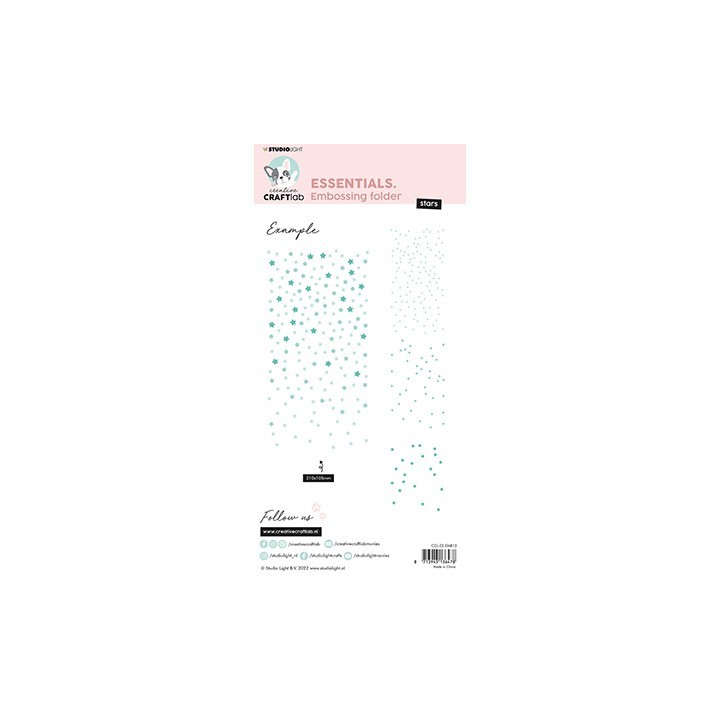 (CCL-ES-EMB12)Studio Light Embossing Folder Sprinkling stars Essentials nr.12