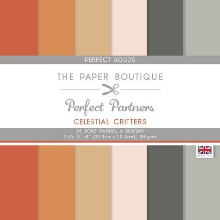 (PB1903)The Paper Boutique Perfect Partners Celestial Critters 8x8 Inch Solid Papers