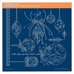 (GRO-CH-41897-03)Groovi Plate A5 TINA'S SMALL CHRISTMAS BAUBLES