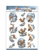 (SB10694)3D Push Out - Amy Design - Whispers of Winter - Forest Animals