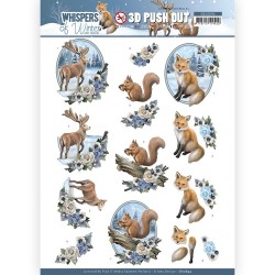 (SB10694)3D Push Out - Amy Design - Whispers of Winter - Forest Animals