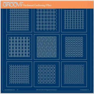 (GRO-GG-41844-24)Groovi Plate A4 JOSIE'S DIAGONAL EMBOSSED PATTERNS 3
