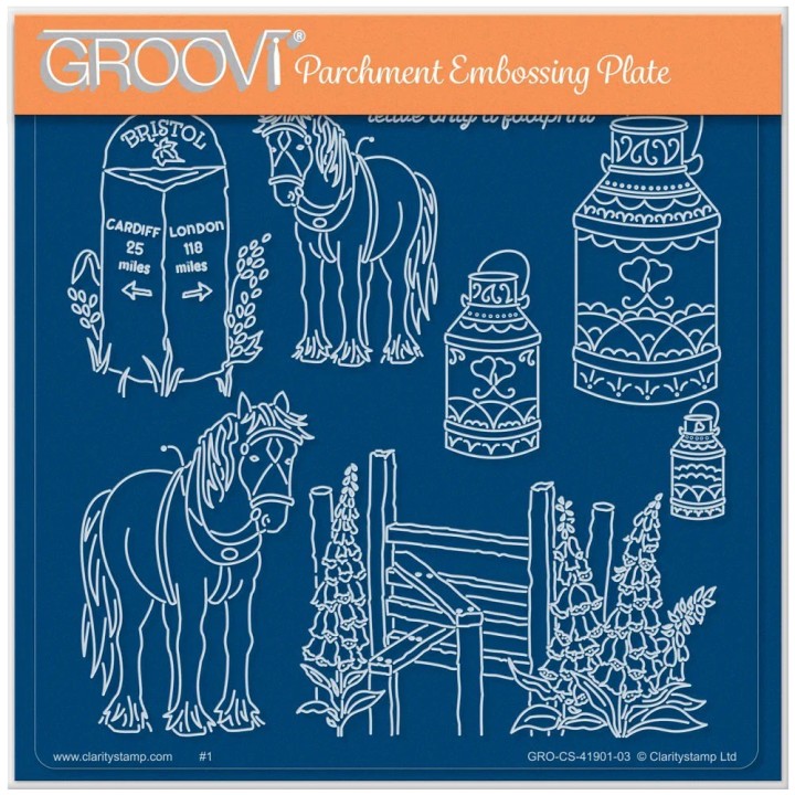 (GRO-CS-41901-03)Groovi Plate A5 LINDA WILLIAMS' ROMANY CARAVAN ACCESSORIES