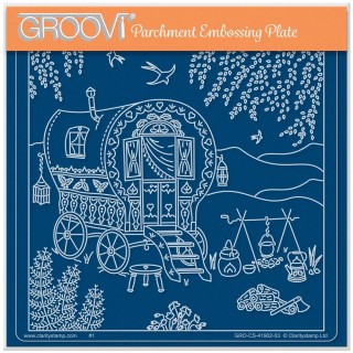(GRO-CS-41902-03)Groovi Plate A5 LINDA WILLIAMS' ROMANY CARAVAN