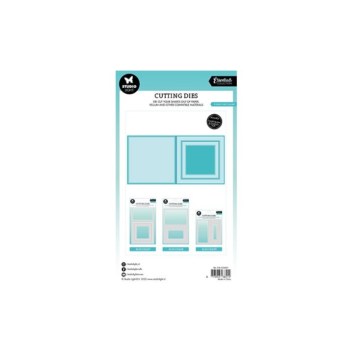 (SL-ES-CD437)Studio Light SL Cutting Die Folded card square Essentials nr.437