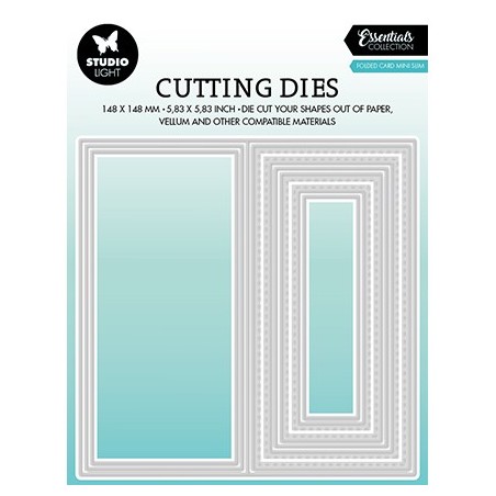 (SL-ES-CD439)Studio Light SL Cutting Die Folded card mini slimline Essentials nr.439