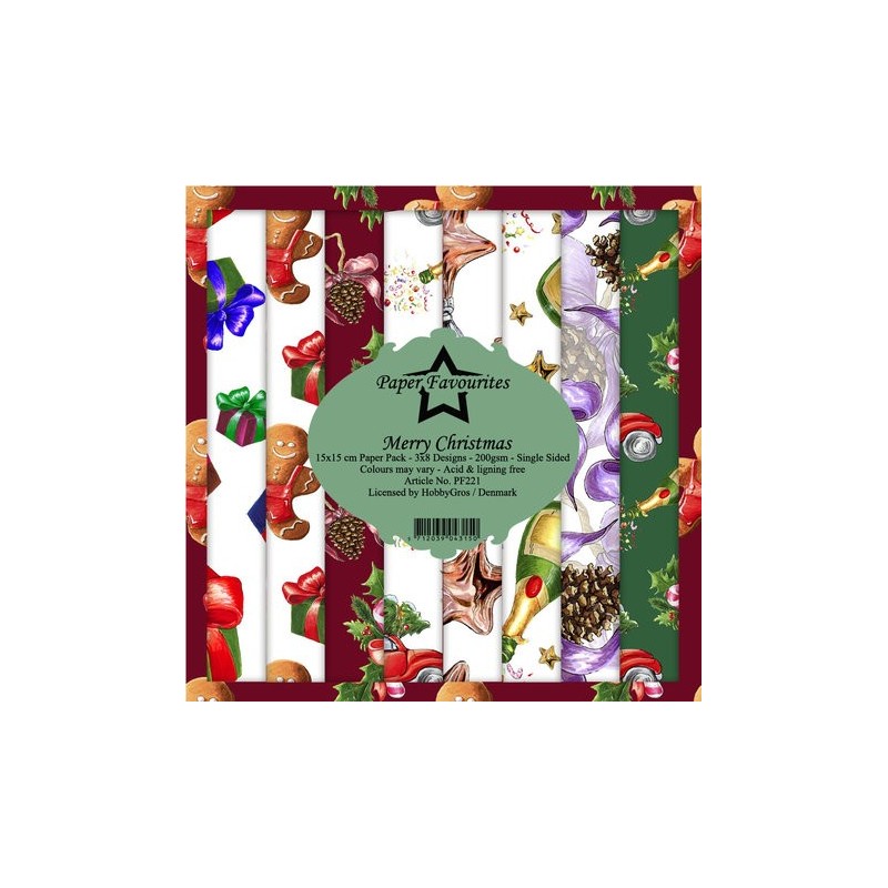 (PF221)Paper Favorites Merry Christmas 6x6 Inch Paper Pack