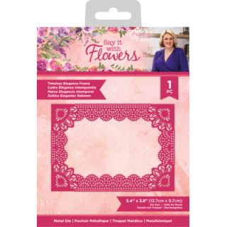 (S-SIWF-MD-TEFR)Crafter's Companion Say It With Flowers Metal Die Timeless Elegance Frame