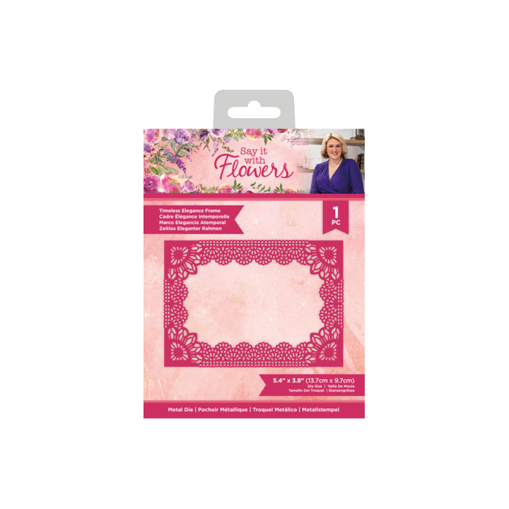 (S-SIWF-MD-TEFR)Crafter's Companion Say It With Flowers Metal Die Timeless Elegance Frame