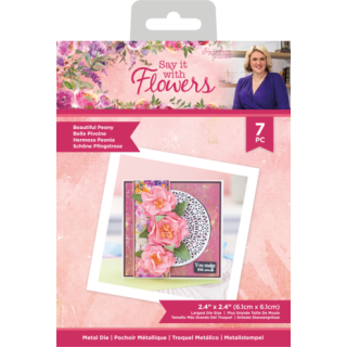 (S-SIWF-MD-BEPE)Crafter's Companion Say It With Flowers Metal Die Beautiful Peony