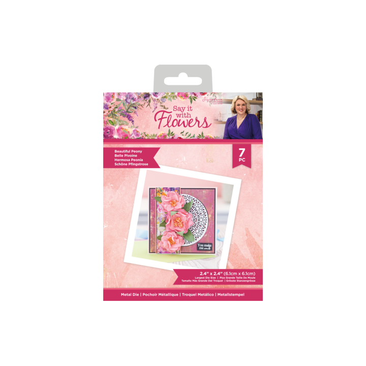 (S-SIWF-MD-BEPE)Crafter's Companion Say It With Flowers Metal Die Beautiful Peony
