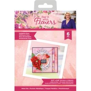 (S-SIWF-MD-DERO)Crafter's Companion Say It With Flowers Metal Die Delightful Rose