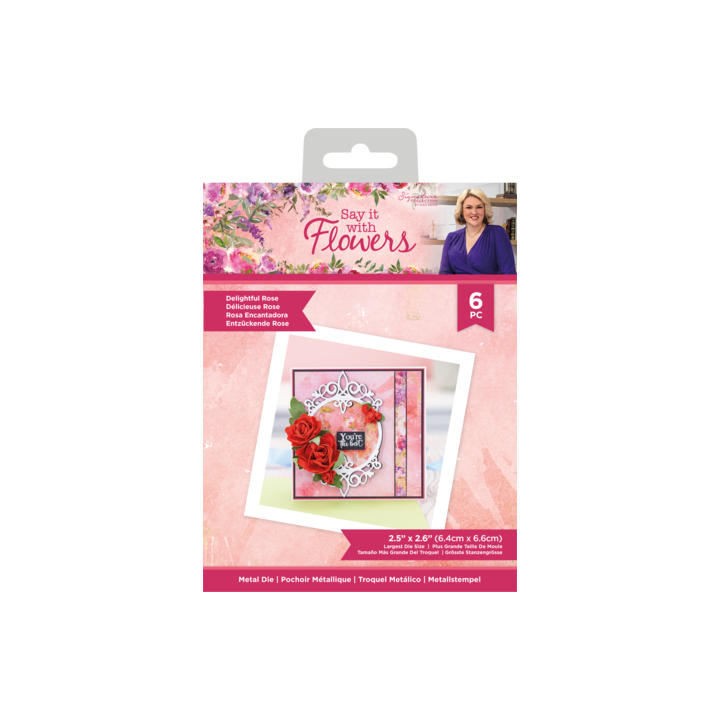 (S-SIWF-MD-DERO)Crafter's Companion Say It With Flowers Metal Die Delightful Rose