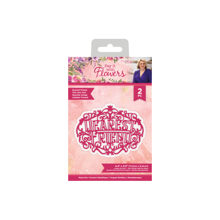(S-SIWF-MD-DEFR)Crafter's Companion Say It With Flowers Metal Die Dearest Friend