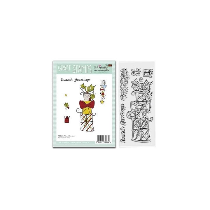 (PD8682)Polkadoodles Piles of Presents Craft Stamps