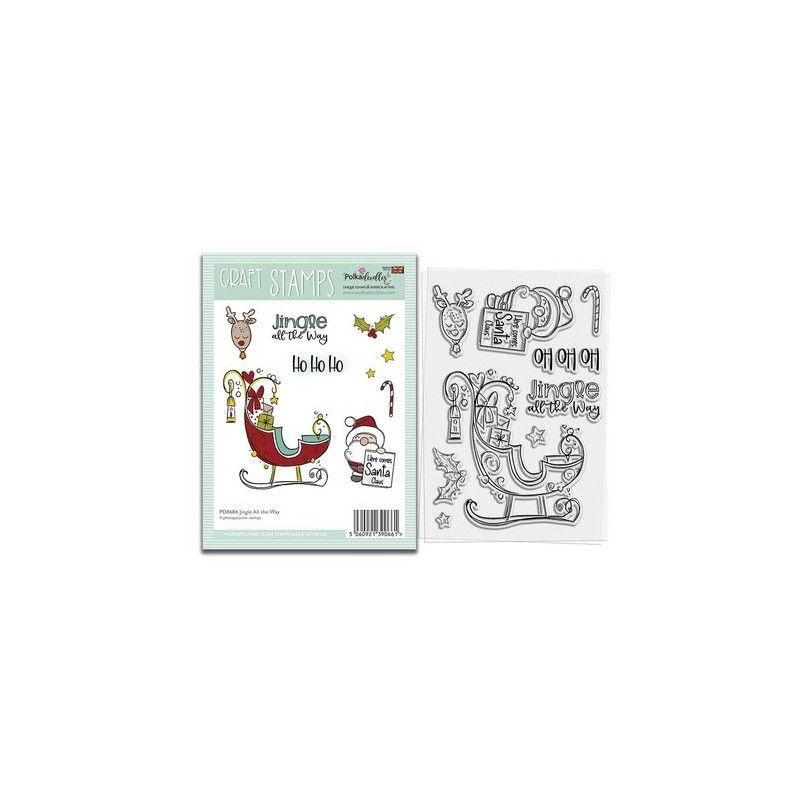 (PD8684)Polkadoodles Jingle All the Way Craft Stamps