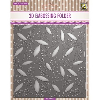 (EF3D062)Nellie's Choice Embossing Leaves & Berries