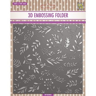 (EF3D063)Nellie's Choice Embossing Branches & berries