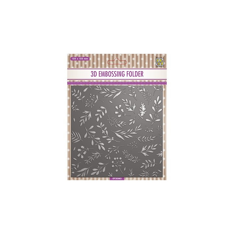 (EF3D063)Nellie's Choice Embossing Branches & berries