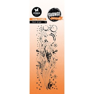 (SL-GR-STAMP309)Studio Light SL Clear Stamp Snow drops Grunge Collection nr.309