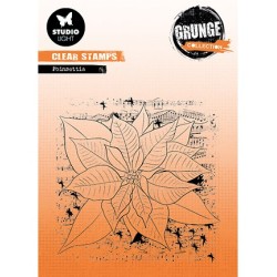 (SL-GR-STAMP319)Studio Light SL Clear Stamp Poinsettia Grunge Collection nr.319