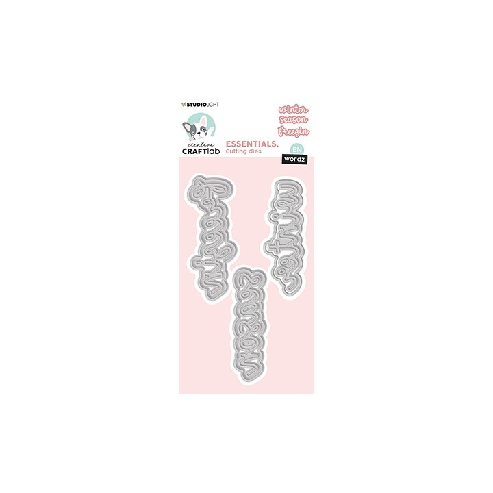 (CCL-ES-CD421)Studio Light Cutting Die Winter Essentials Wordz nr.421