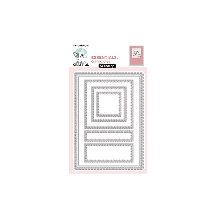 (CCL-ES-CD425)Studio Light Cutting Die Scalloped Square Essentials nr.425