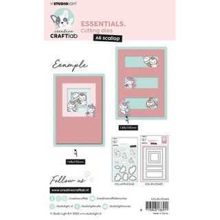 (CCL-ES-CD425)Studio Light Cutting Die Scalloped Square Essentials nr.425