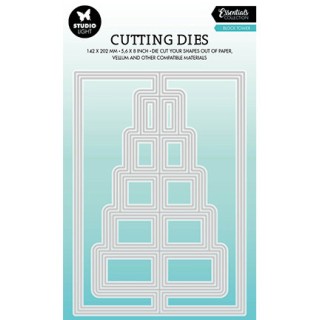 (SL-ES-CD383)Studio Light SL Cutting Die Block Tower Essentials nr.383
