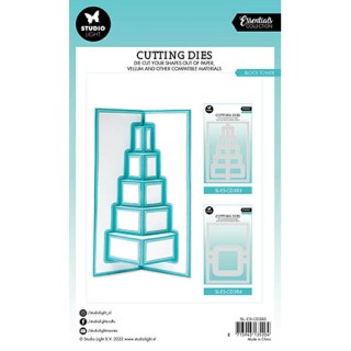 (SL-ES-CD383)Studio Light SL Cutting Die Block Tower Essentials nr.383