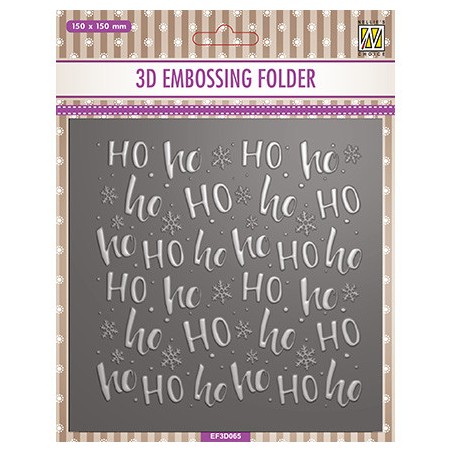 (EF3D065)Nellie's Choice Embossing Ho Ho