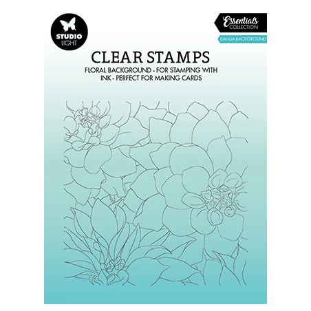 (SL-ES-STAMP323)Studio light SL Clear stamp Dahlia background Essentials nr.323